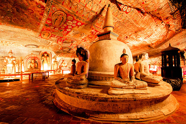 Sri Lanka e Butão Grupo Especial 2026 Scan-Suisse 1 Caverna de Dambulla Sri Lanka